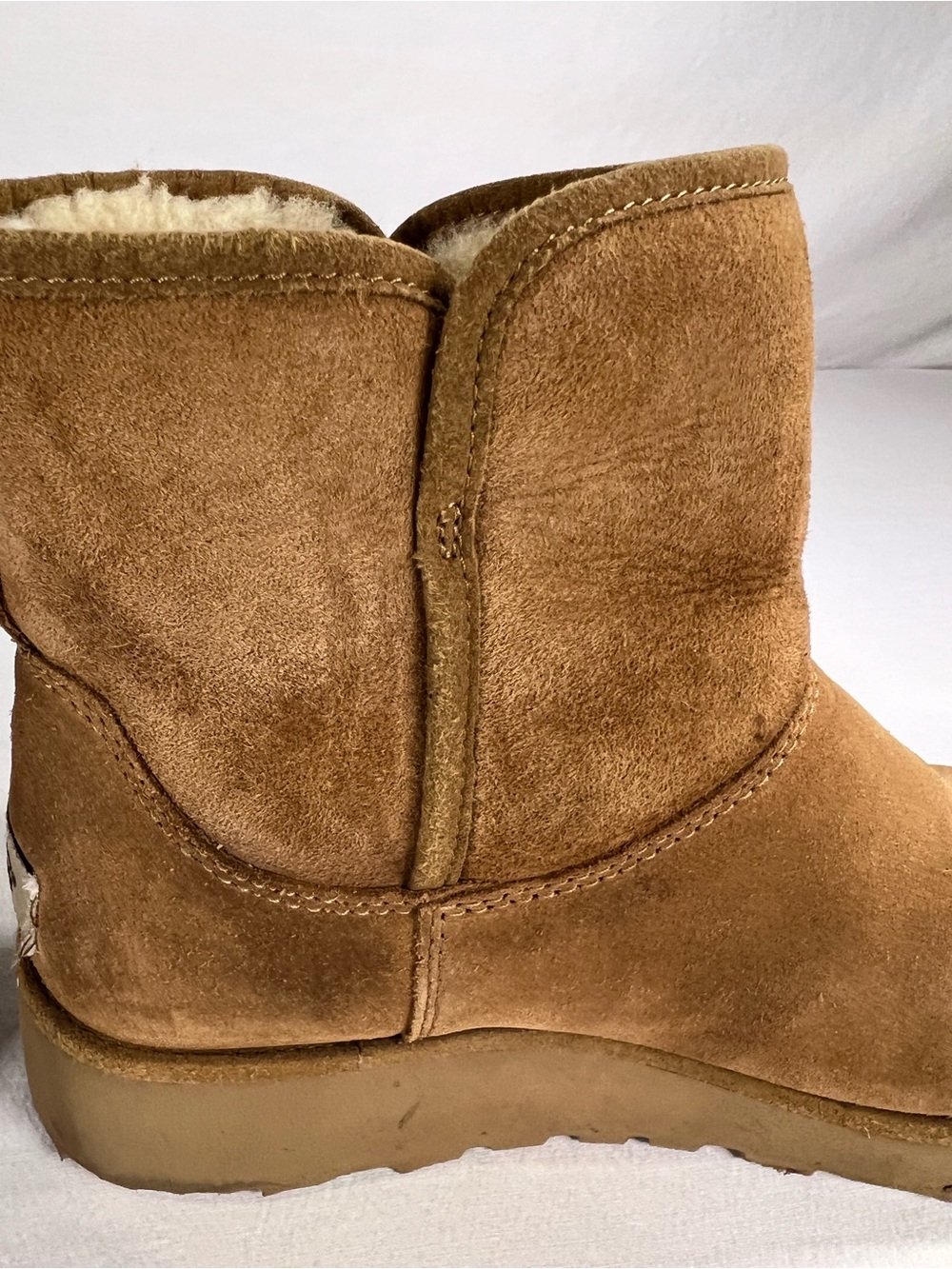 UGG Chestnut Suede Shearling Lined Ankle Boots - Picture 7 of 13